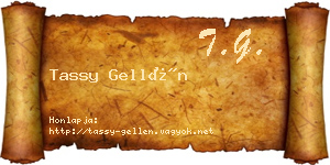 Tassy Gellén névjegykártya